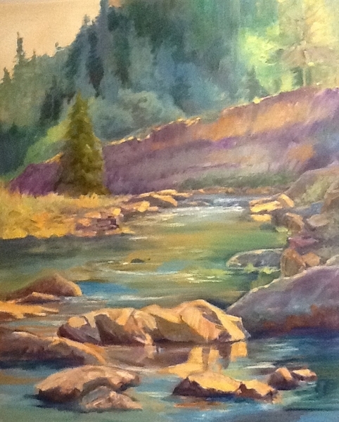 Creek Near Red Deer With Rocks