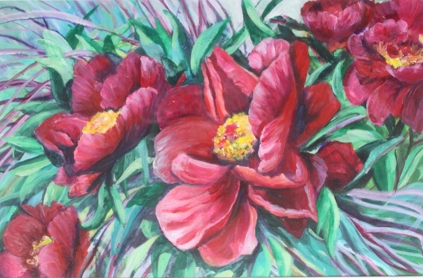 Red Peonies